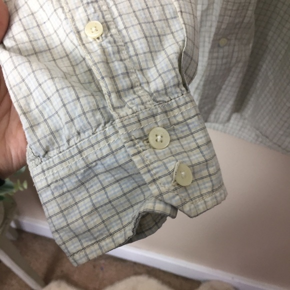 [Timberland] Men's Casual Ivory Button Down Top - Picture 8 of 11